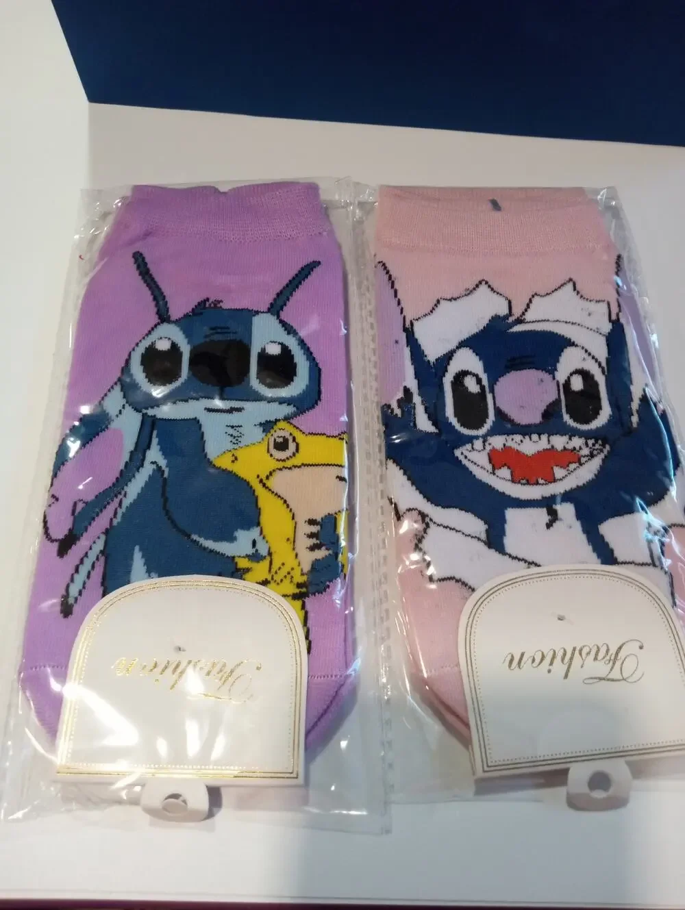 2 pairs of STITCH Low Cut Character Socks Kids Sz M Medium 0422